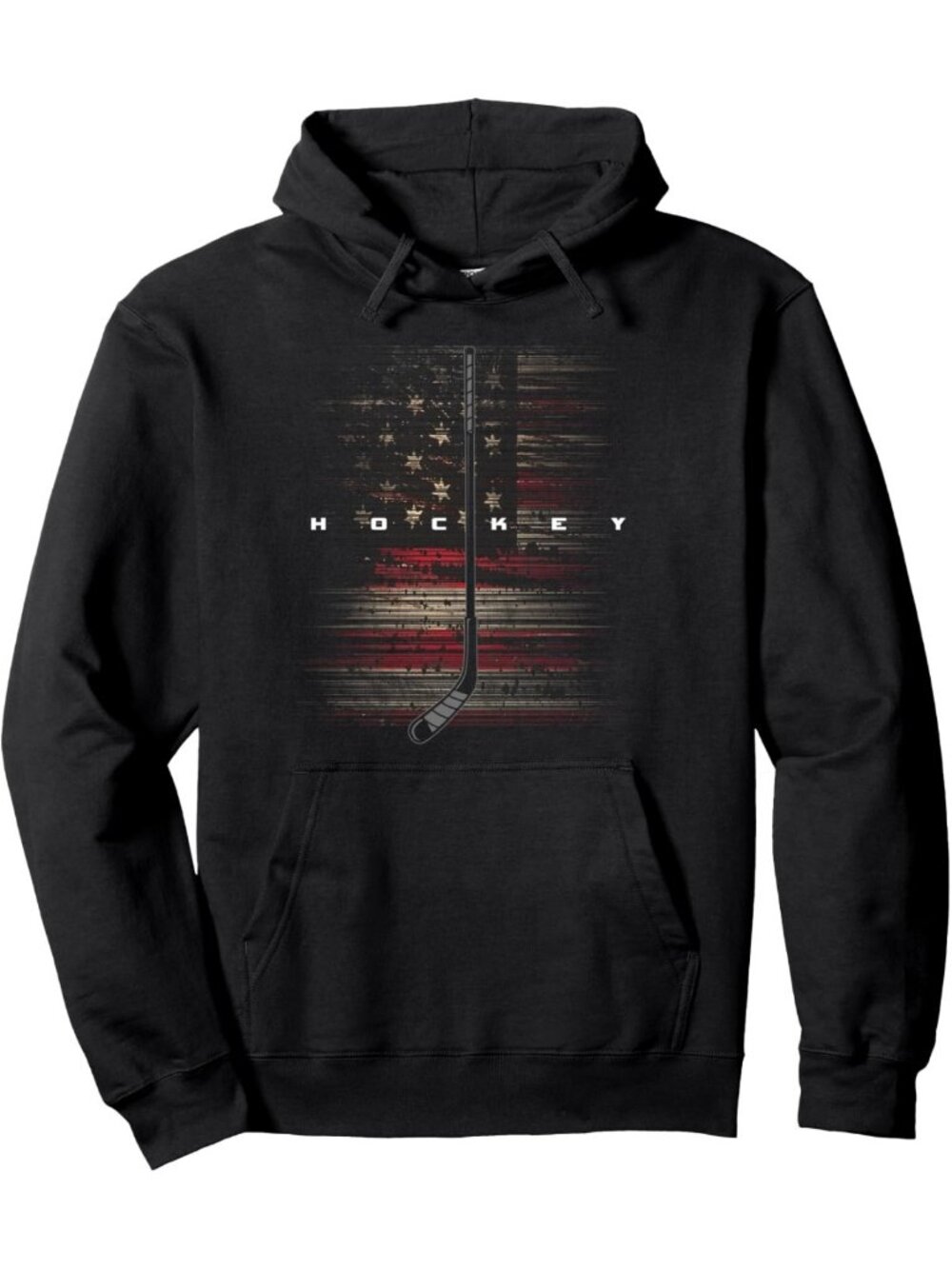 Patriotic Hockey Pullover Hoodie | American Flag Design | Cozy & Stylish